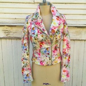 Zara Floral Motorcycle Jacket!